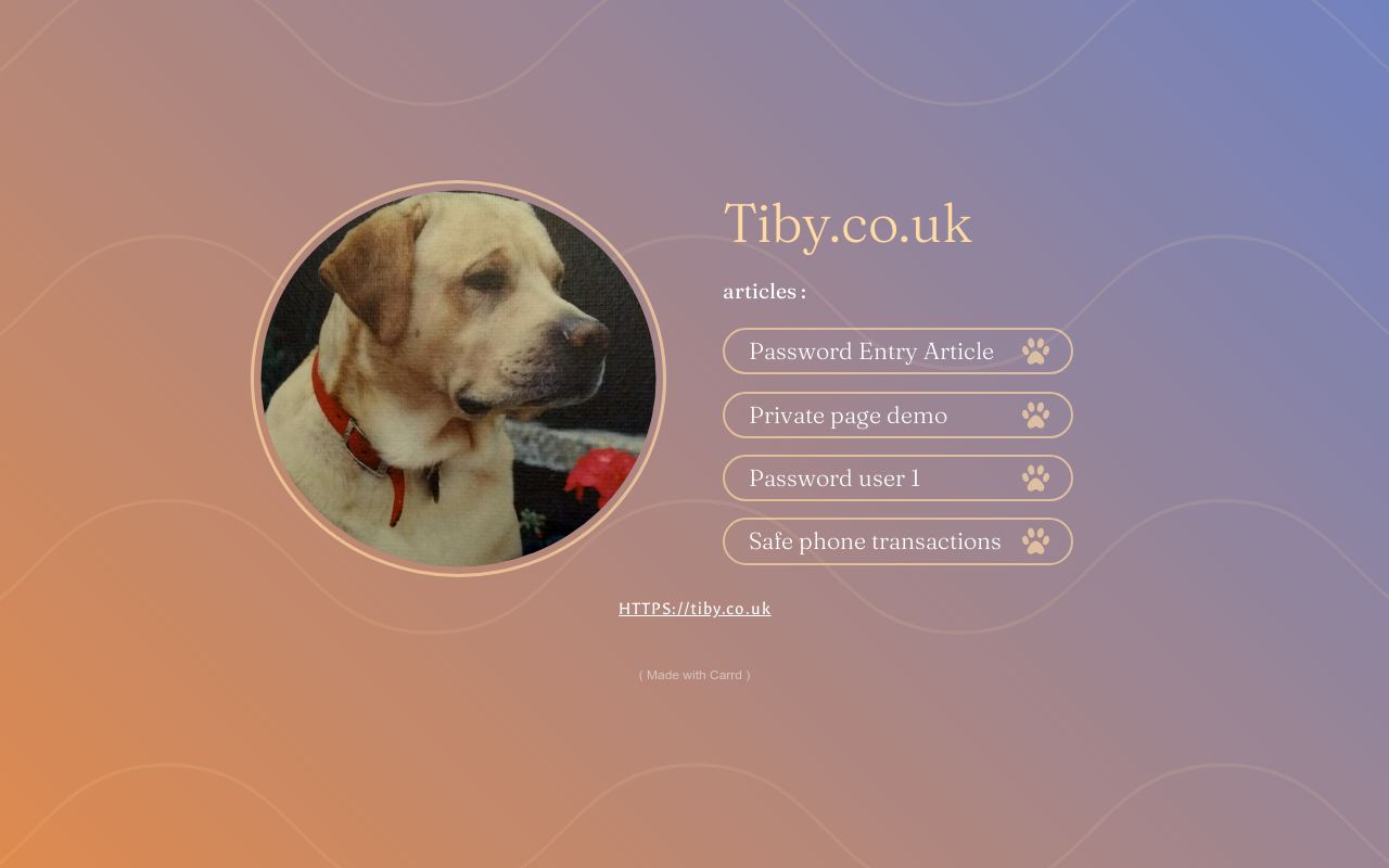 Carrd profile picture for @tiby